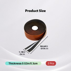 Lyivisk Handlebar Tape for Road Bike and Gravel Thick Waterproof Non-Slip Shock Absorbing with Leather Look Includes Masking Tape and Handlebar Plugs (Brown)