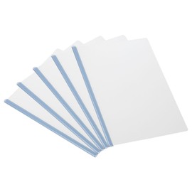PATIKIL Clear Report Covers with Sliding Bars, 5 Pcs 8 mm Slide-Grip Resume Cover 50 Sheets Capacity, A4 Presentation Folders for File, Resume, Blue