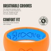 Groove Life Solid Blaze Orange/Blue Ring - Breathable Silicone Wedding