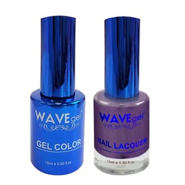 WAVEGEL Soak-Off Gel & Nail Lacquer Matching Duo Set - Royal Collection - #101 Crown Jewels I 0.5 Oz