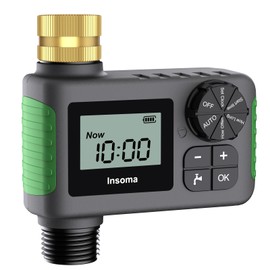 WiFi Hose Timer Brass Inlet & Outlet, Smart Sprinkler Timer with WiFi Hub, WiFi Water Timer for Garden Hose, APP & Voice Control, Smart Hose Faucet Timer for Lawns Yard Work with Alexa & Google Home