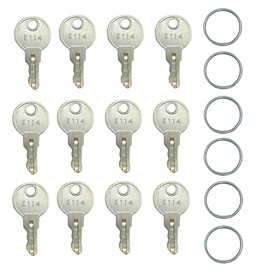 12PCS E114 Key for Toilet Paper Dispensers,E114 Paper Towel Key Replacement，Toilet Tissue & Soap Dispenser Replacement Keys