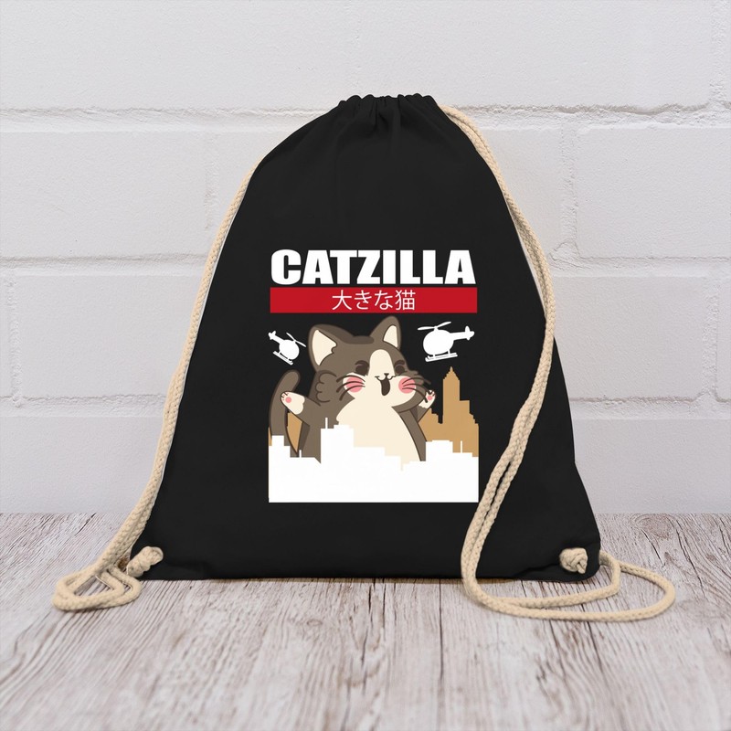 Shirtracer - Gym Bag Backpack - Anime Gifts - Catzilla