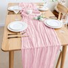 Wokceer Cheesecloth Table Runner 2Pack 10FT Blushing Pink Christmas Boho