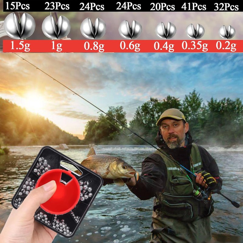 180 Pcs split shot fishing weights