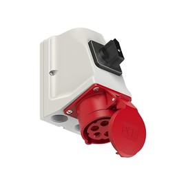 PCE CEE Wall Socket 16A 5p 6h with Switch 400V IP44 75915-6