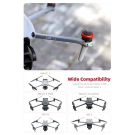 Anbee CNC Aluminum Motor Cap Dust Cover Protector for DJI Air 3S / Mavic 3 Pro/Mavic 3 Classic Drones, Pack of 4 (Black)