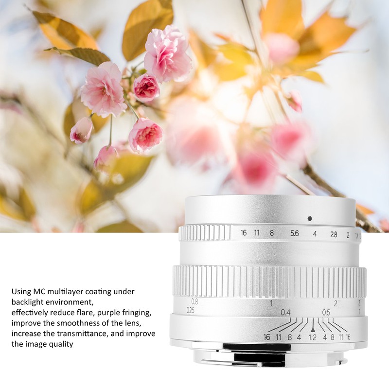 NEWYI 35mm F1.2 E Mount Large Aperture Portrait Manual Lens