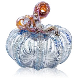 Luke Adams Glass Handmade Glass Pumpkins Handmade Table Top Home Decor (Squat, Happily Ever After)