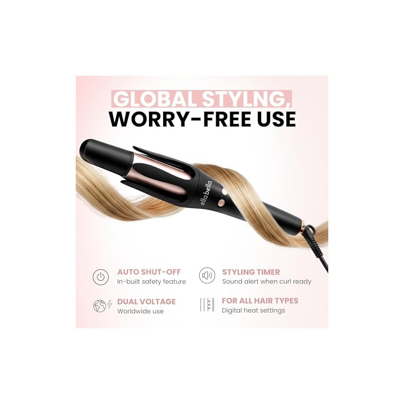 ELLA BELLA® Automatic Rotating Curling Iron • Auto Hair Curlers