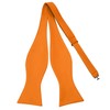 PenSee Mens Solid Orange Bowtie Woven Self Tie Bow Ties