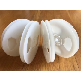 Universal SUPER-8 200 ft. White Plastic Movie Film Reels - BRAND NEW 4-Reel Pack Super 8mm