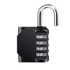 Combination Locker Padlock,Combination Lock, 10 Digits Push Button Padlock Black