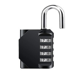 Combination Locker Padlock,Combination Lock, 10 Digits Push Button Padlock Black Luggage Lock Gym Lock, Locker Lock,for Gym, Home, School, Gate, Shed, Fence, Warehouse