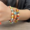 Axxlern Design 4-Piece Ceramic Bead Stretch Bracelets Set, Stackable Colorful