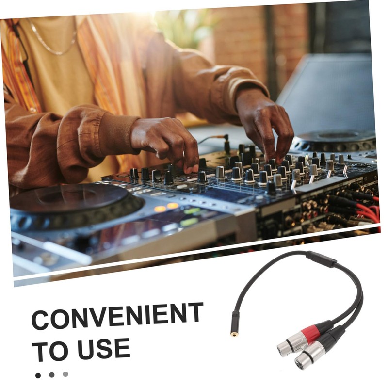 Levemolo Audio Cable 0.3m -Plated Dual Shielded XLR Y-Splitter 3.5mm
