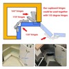 TamBee 165 Degree Hinges Frameless Corner Cabinet Hinges Adjustable Mounting