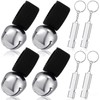 Gemscream 4 Sets Bear Bells with Whistle for Hiker, Loud