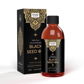 Sahara Glow Premium One-Time Cold-Pressed Black Seed Oil | Unfiltered Nigella Sativa Extract with Embryo | 125ml - quantity: 1 pack (25 day supply)