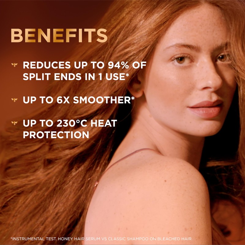 Garnier Ultimate Blends Hair Honey Repairing Serum for Damaged Hair,