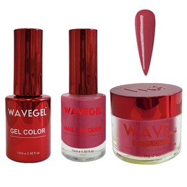 WAVEGEL Soak-Off Gel, Nail Lacquer & Acrylic/Dip Powder Matching Set - Queen Collection - #072 Royal Highness