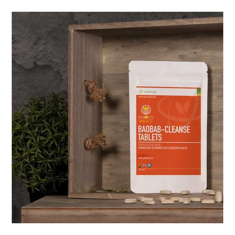 VYTALIVING Baobab Cleanse Tablets - Improves Digestive System, Immune Booster,