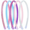 Thin Glitter Headbands for Girls 5 Pcs Sparkly Cute Non