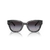 Coach HC8379F Low Bridge Fit Sunglasses, Grey Pearl Signature C/Grey