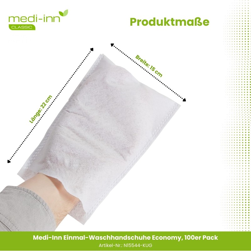 Medi-Inn+ Economy Disposable Wash Mitts (Pack of 100)