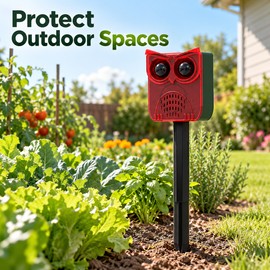 Outdoor Solar Motion Sensor Animal Repeller – Dog Barking & Gunshot Sound Alarm for Gardens and Yards