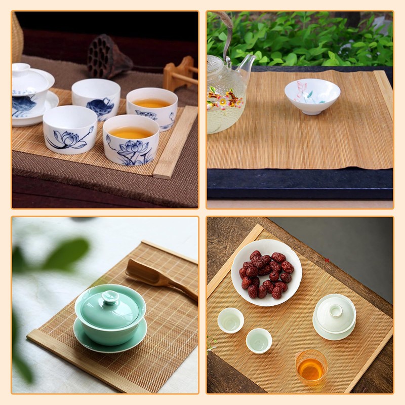 Nalaina Placemats (Set of 2) Bamboo Tea Mat 11.8×7.9 inches