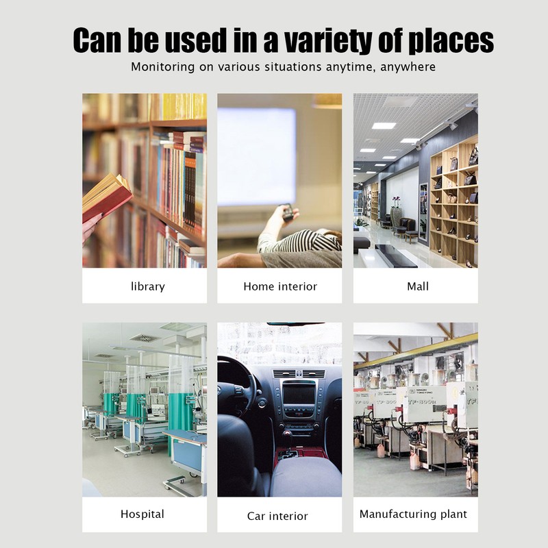 CO2 Detector USB Power Supply Indoor Carbon Dioxide Gas Concentration