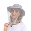 Mosquito Sun Net Hat Cap - Foldable Bug Hat UPF