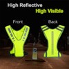 Reflective Vest Running Gear,Safety Reflective confer.Bands,Adjustable Workout Gear,Arrow-led Night Vest,for