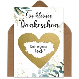 OWLBOOK® Rubbelkarten zum selber beschriften - kleines Dankeschön - Rubbellos für eigenen Text Geschenke zum Geburtstag Weihnachtsgeschenke Geburtstagsgeschenke | Karte mit Rubbelfläche