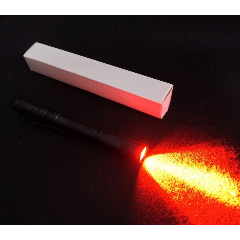 WONDSUNSON 2X Red Light Pen Type Penlight Flashlight One Mode
