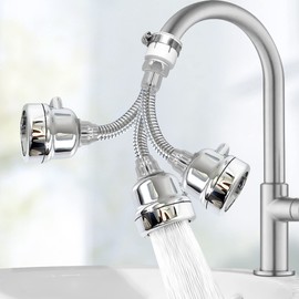 JAYWAYNE Faucet Sprayer Attachment Kitchen Sink Sprayer Replacement 3 Mode Kitchen Faucet Aerator Head with Hose 360° Rotatable Faucet Extender for Kitchen Sink Anti-Splash and Water Saving