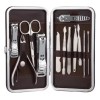 RIVERSOFY Set De Manicure Pedicure Profesional Acero Inoxidable 12 Pzs