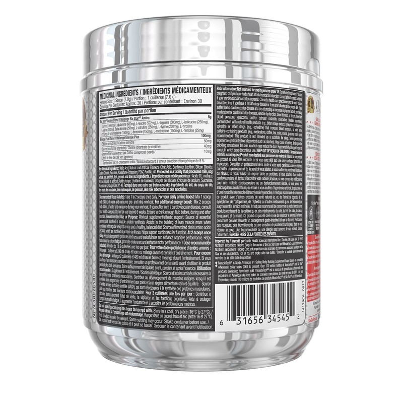 Six Star Amino Plus Energy, BCAA Powder & Energy, Fruit