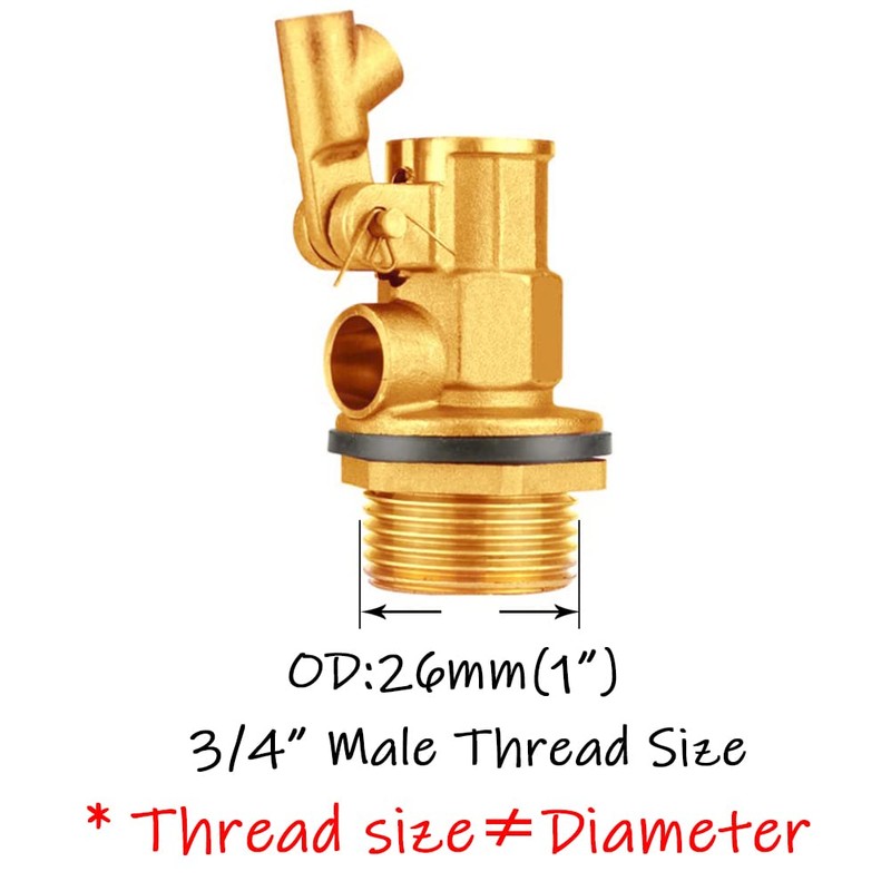 Uenede Float Ball Valve DN20 3/4" Male Thread Stainless Steel