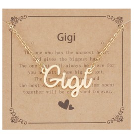 Kivosliviz Gigi Gifts for Grandma Jewelry from Grandson Women Mothers Day Ideas Gold Necklace for Gigi