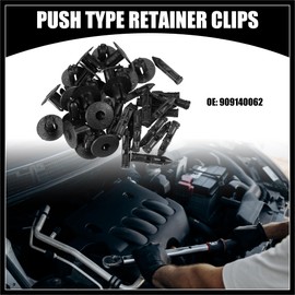 Hihaha Push Type Retainer Clips No.909140062 - Car Inner Bumper Door Fender Fastener Rivet Kit - for Subaru Ascent 2019-2022 Plastic Black - 20 Pcs Durable Material