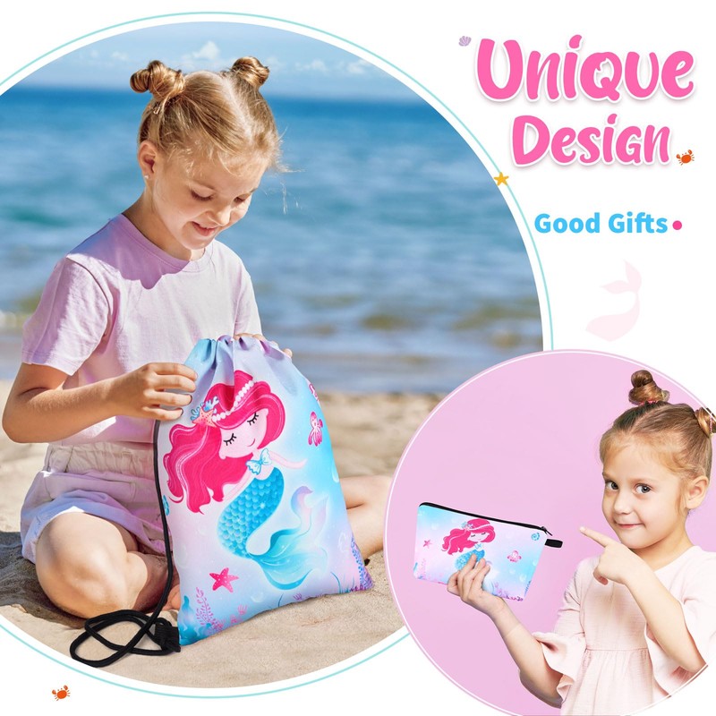 WAWSAM Children's Drawstring Backpack Set String Bag Gift Set for