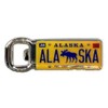 Alaska License Plate Bottle Opener with Magnet (Moose)
