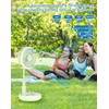 Primevolve Portable Oscillating Standing Fan,Rechargeable Battery Operated USB Floor Table