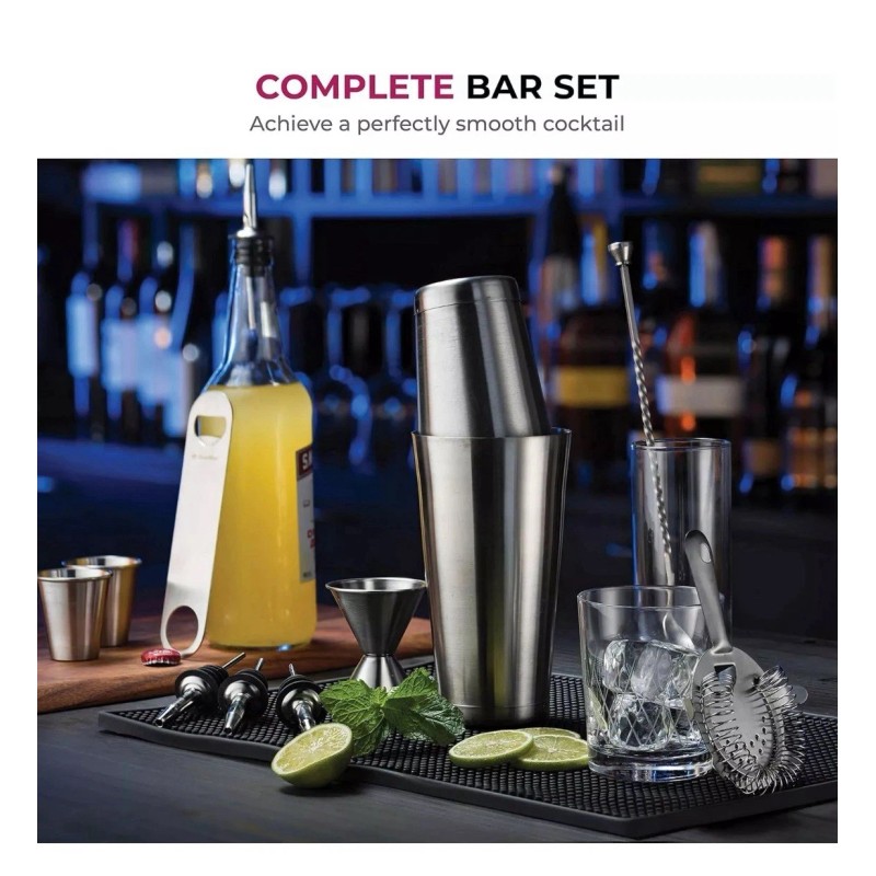 FineDine Expert Cocktail Shaker Home Bar Set - 14 Piece