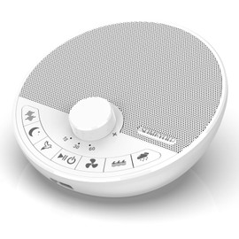 Someyou White Noise Sound Machine with 18 Sleep Sounds, Battery Powered Bluetooth Function Sleep Timer, White Noise Machine for Sleeping Adults Baby(White)