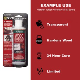 PC Products PC-Petrifier Water-Based Wood Hardener, 32 oz, Milky White 324448