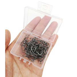 30pcs/Box Drop Shot Fishing Hooks with Drop Shot Rig and Swivel in-line Drop Shot Rig Fishing Hooks for Bass,Perch