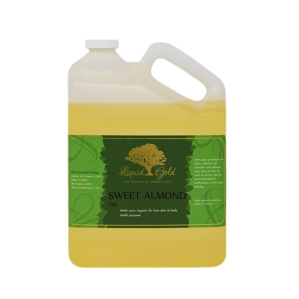 1 Gallon Premium Liquid Gold Sweet Almond Oil Pure & Organic Skin Hair Nails Massage Health Care